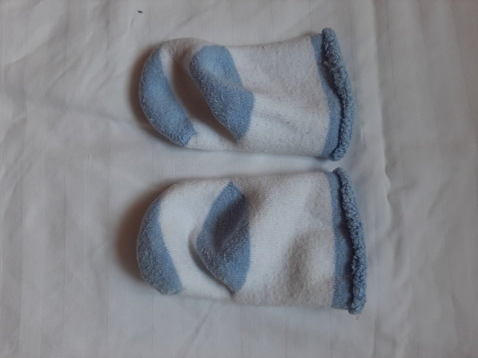 Nakışlı Mavi bebek Çorapları - Görsel 2