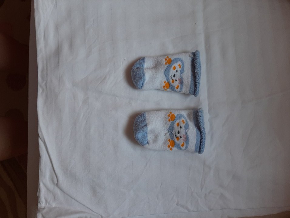 Nakışlı Mavi bebek Çorapları - Görsel 4