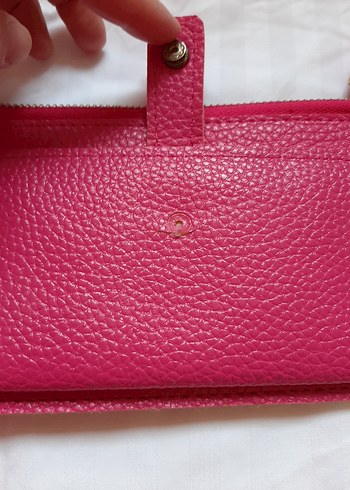 Pembe Deri Kadın Cüzdanı - Görsel 5