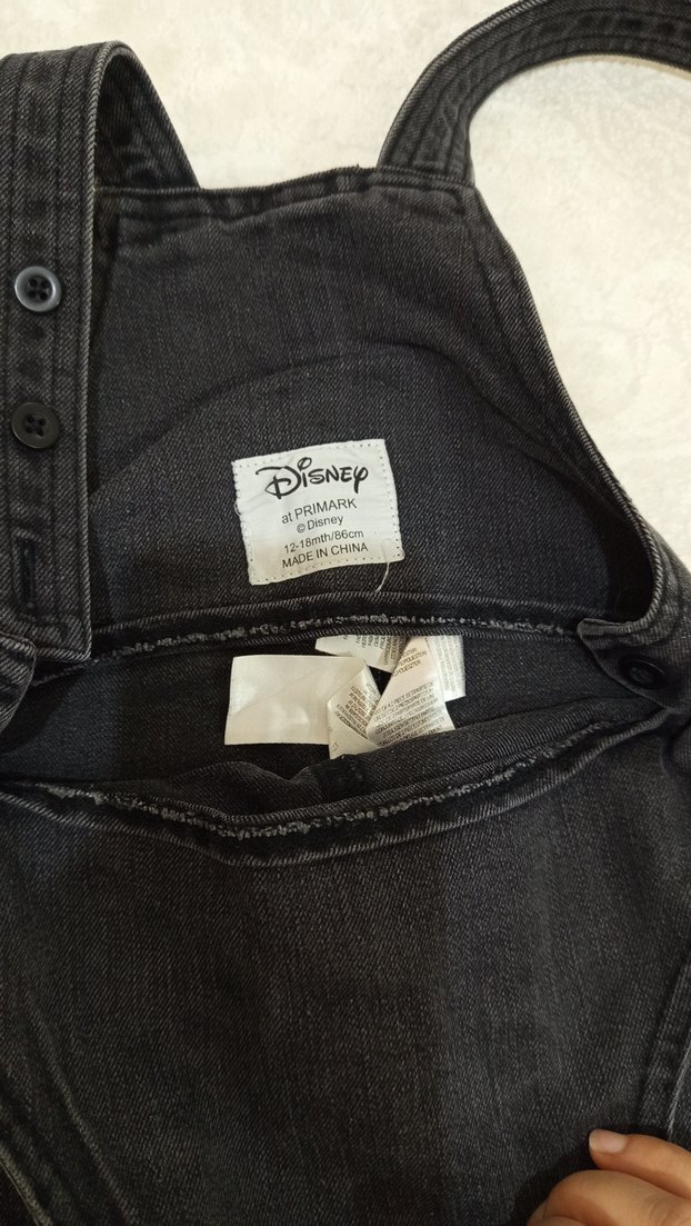 Erkek Çocuk Siyah Kot Askılı Tulum - Görsel 3