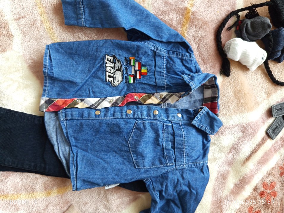 kot gömlek ve kadife pantolon - Görsel 2