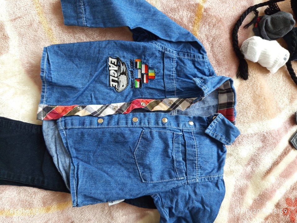 kot gömlek ve kadife pantolon - Görsel 4