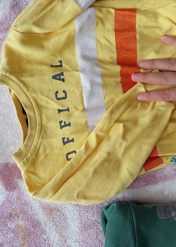 Düğmeli Kırmızı Baskılı Erkek Sweatshirt - Görsel 4