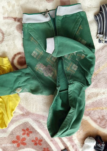 Fermuarlı Yeşil çocuk sweatshirt - Görsel 3