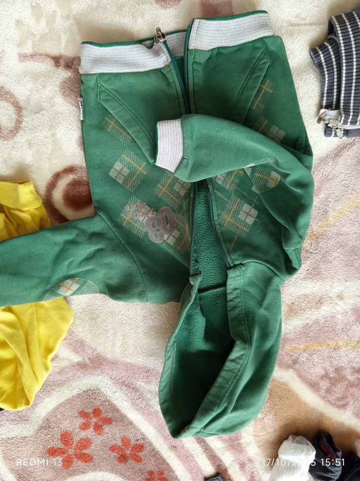 Fermuarlı Yeşil çocuk sweatshirt - Görsel 3