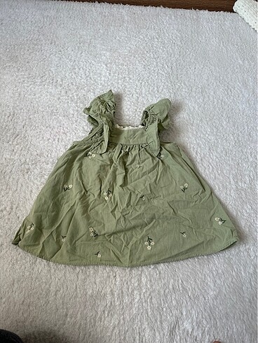 Lcw baby yeşil papatyalı elbise