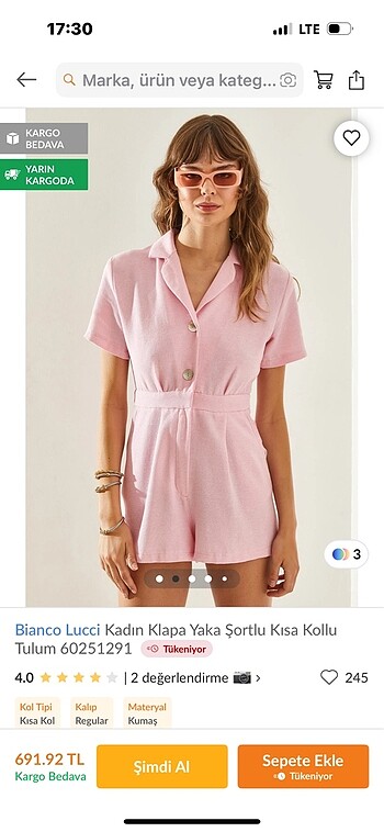 Zara Pembe tulum