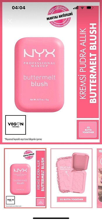 Nyx buttermelt blush 02 allık