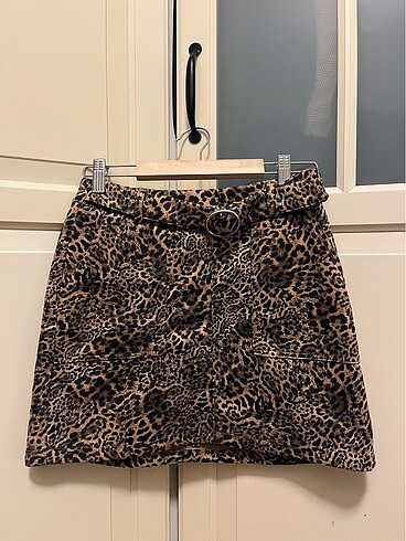 Bershka leopar etek