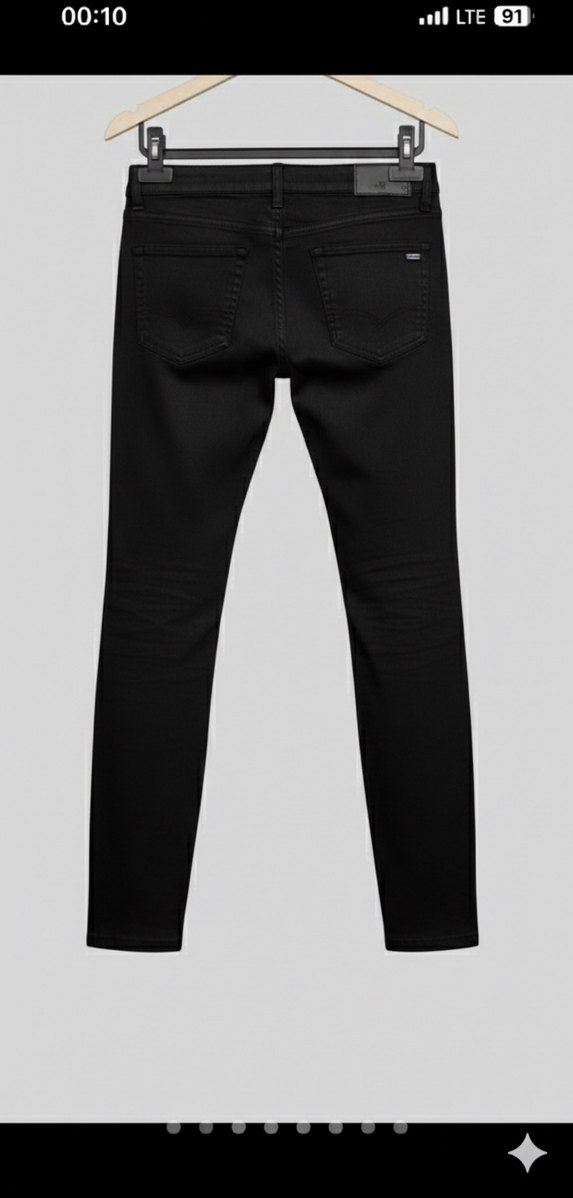 Siyah Kadın Denim Dar Kesim Jean - Görsel 3