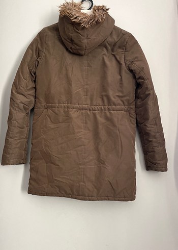 Düğmeli Kahverengi Midi Kadın Ceket - Görsel 9