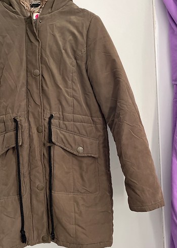 Düğmeli Kahverengi Midi Kadın Ceket - Görsel 7