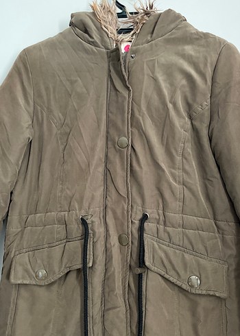 Düğmeli Kahverengi Midi Kadın Ceket - Görsel 8