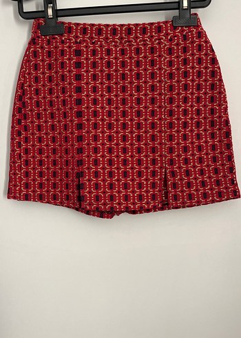 Kırmızı  Mini Etek şort - Görsel 5