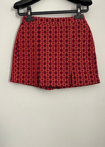 Kırmızı  Mini Etek şort - Görsel 4