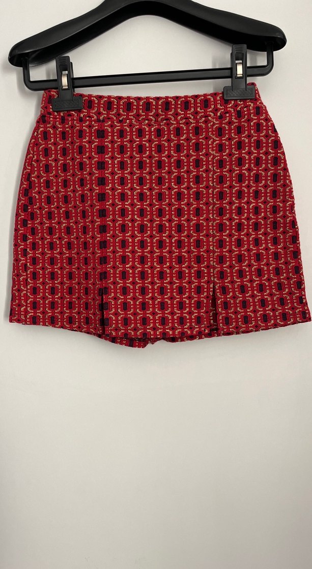 Kırmızı  Mini Etek şort - Görsel 5