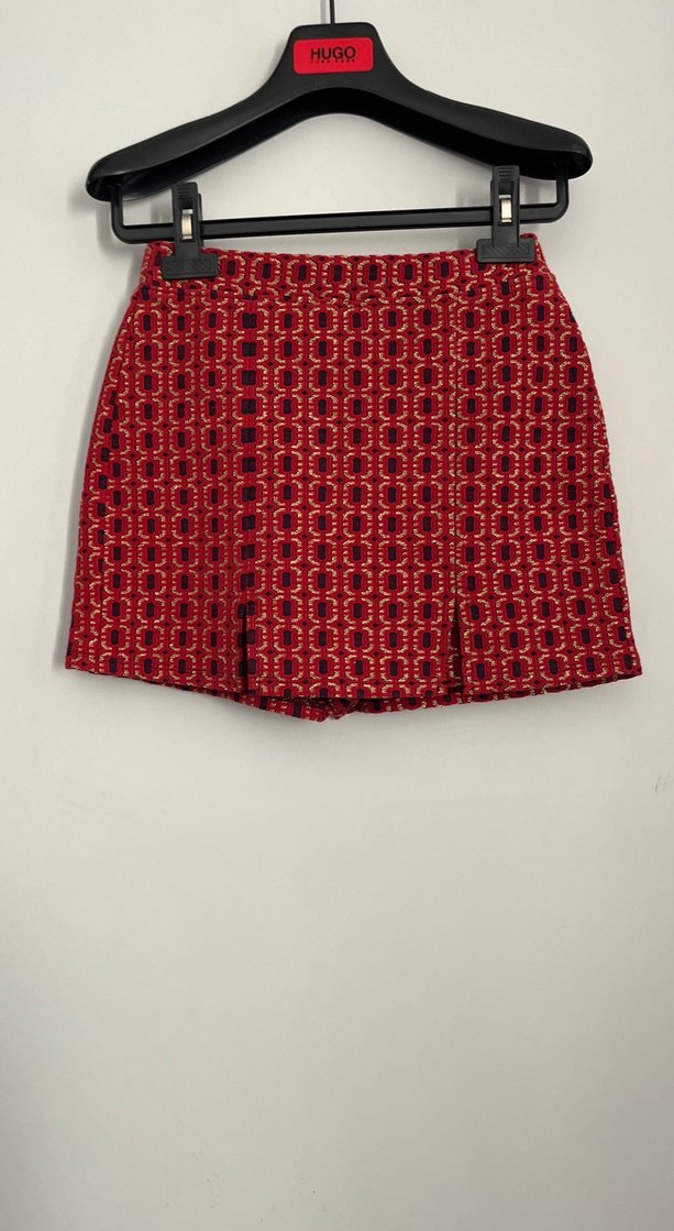 Kırmızı  Mini Etek şort - Görsel 4