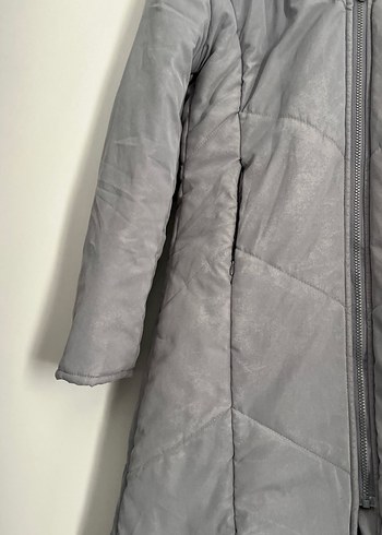 Gri Kadın Midi Kışlık Ceket - Görsel 7