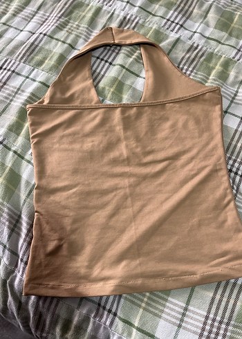 Bej  Halter Yaka Kadın Atlet - Görsel 5