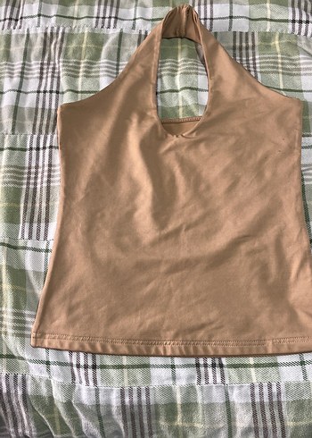 Bej  Halter Yaka Kadın Atlet - Görsel 3