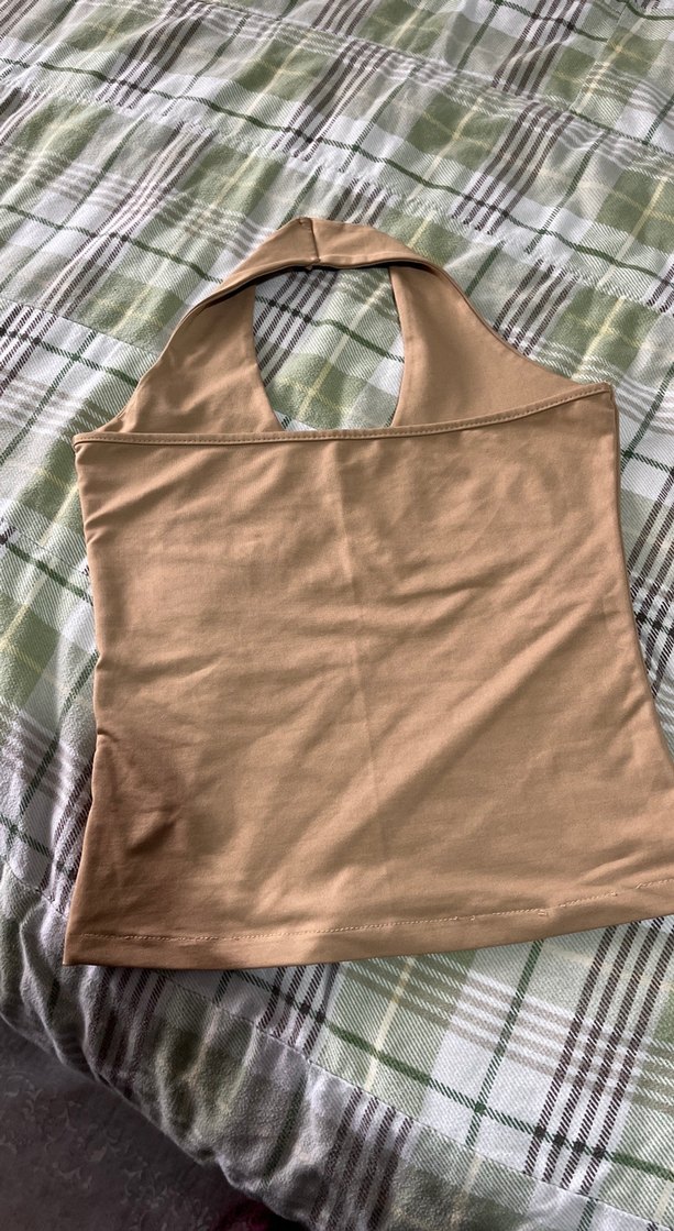 Bej  Halter Yaka Kadın Atlet - Görsel 5