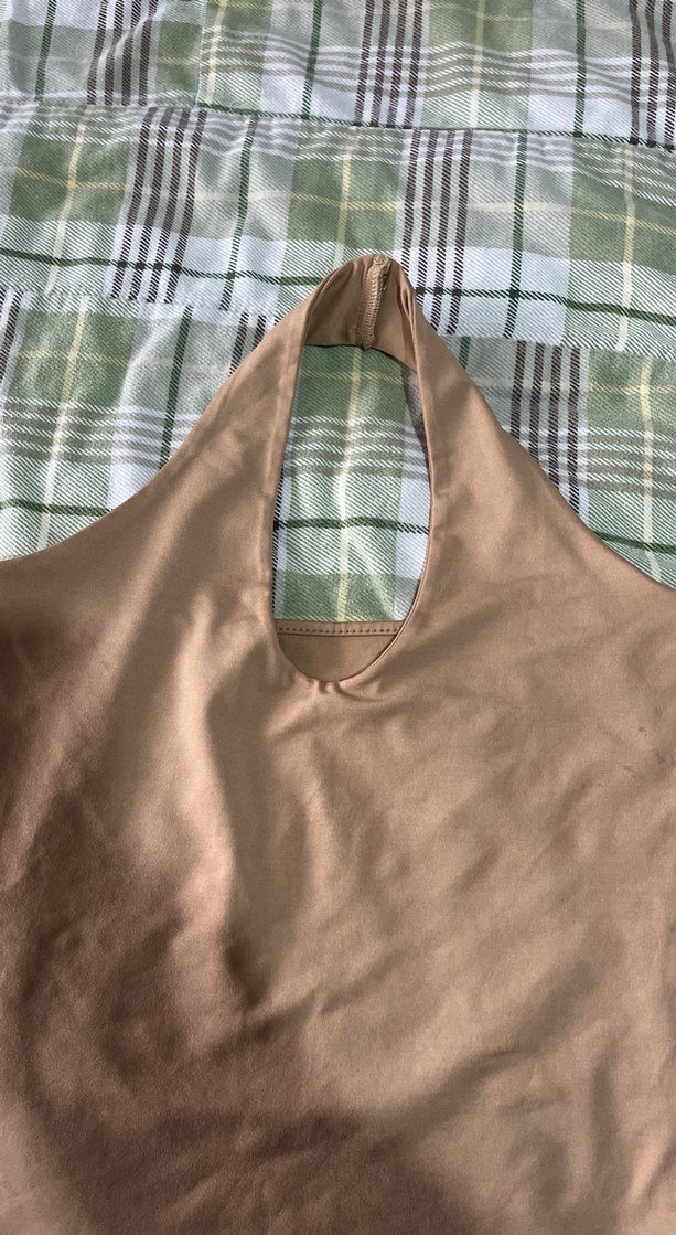 Bej  Halter Yaka Kadın Atlet - Görsel 4