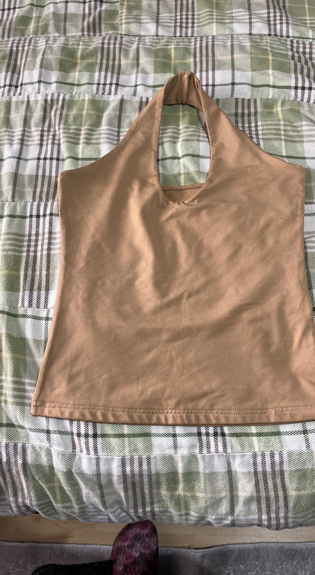 Bej  Halter Yaka Kadın Atlet - Görsel 3