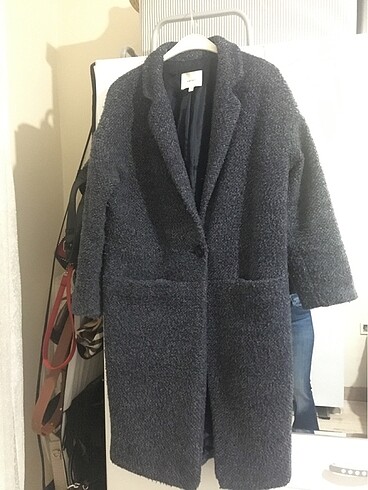 Koton tek düğmeli oversize kaban
