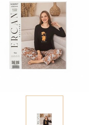 Kırmızı Baskılı Kadın Pijama Takımı - Görsel 2