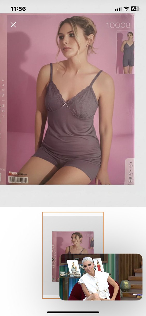 Kırmızı Baskılı Kadın Pijama Takımı - Görsel 5