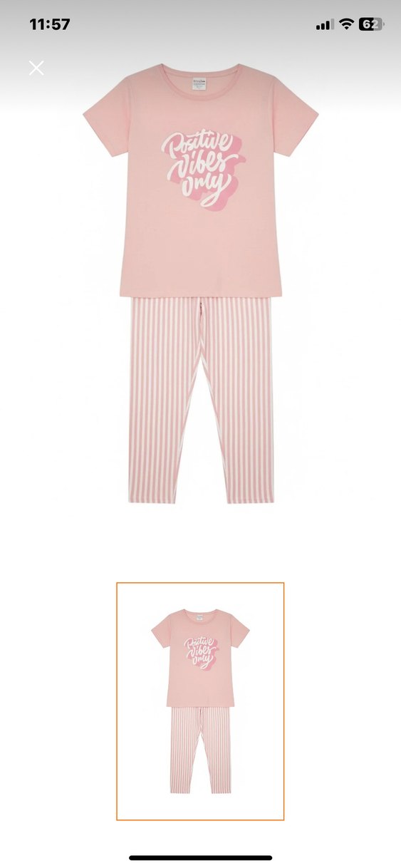 Kırmızı Baskılı Kadın Pijama Takımı - Görsel 4