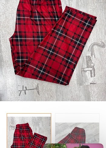 Kadın Kahverengi Ekoseli Salaş Kumaş Pantolon - Görsel 7