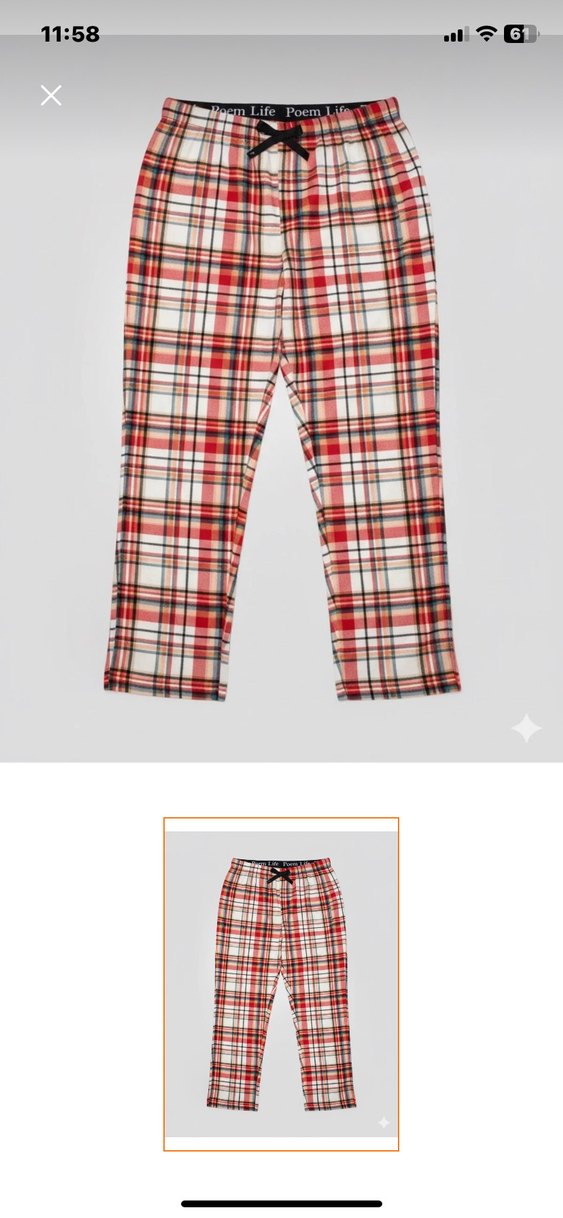 Kadın Kahverengi Ekoseli Salaş Kumaş Pantolon - Görsel 2