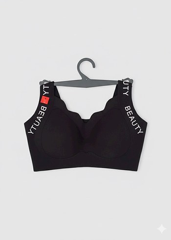 Bej Sporcu Sütyeni BEAUTY Baskılı - Görsel 7