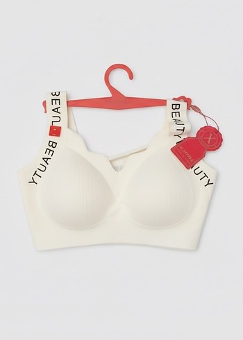 Bej Sporcu Sütyeni BEAUTY Baskılı - Görsel 6