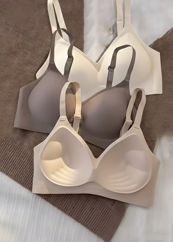 Bej Minimalist Dikişsiz Sütyen - Görsel 4