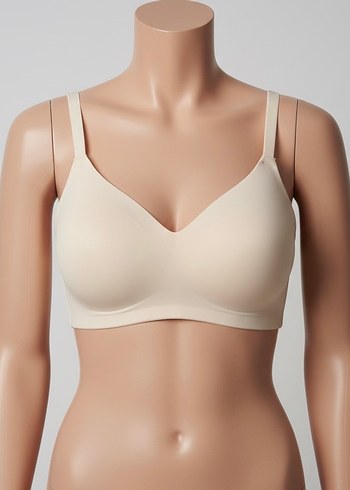 Bej Minimalist Dikişsiz Sütyen - Görsel 2