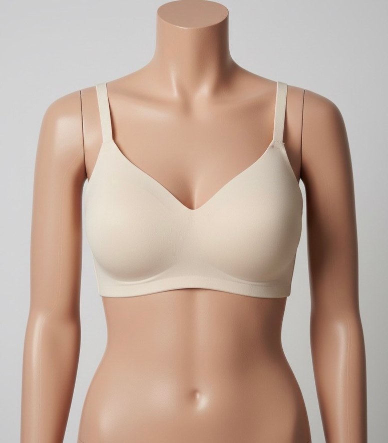Bej Minimalist Dikişsiz Sütyen - Görsel 2