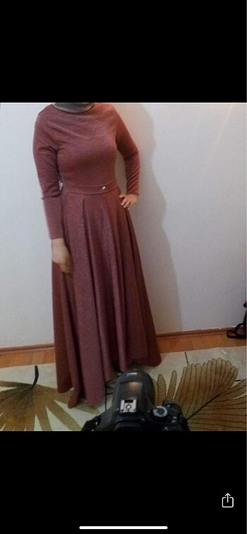 38 Beden Simli özel gün elbisesi