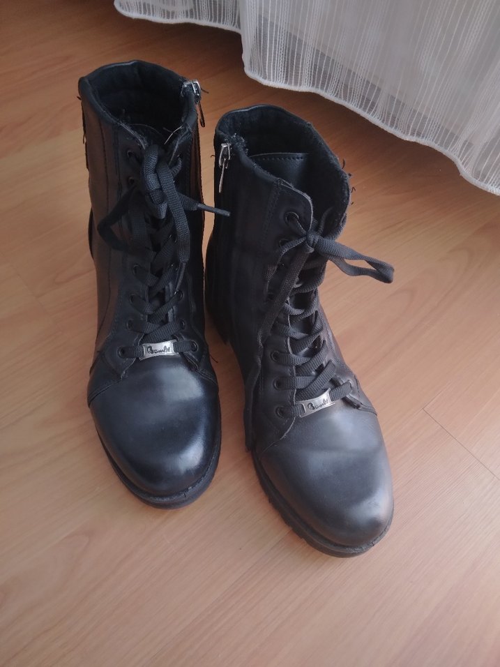 Deri Siyah Kadın Botları - Görsel 3