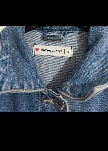 Düğmeli Kadın Mavi Denim Ceket - Görsel 3