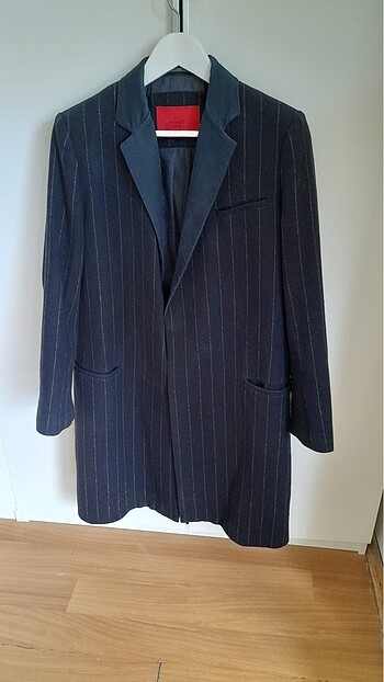 Mango Çizgili uzun blazer