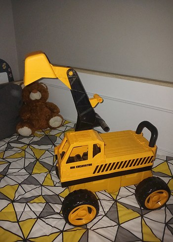 Sarı Oyuncak Ekskavatör Araba - Görsel 2