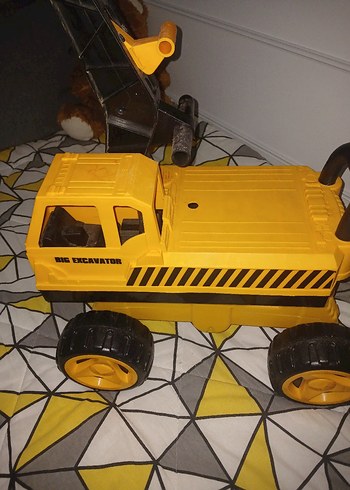 Sarı Oyuncak Ekskavatör Araba - Görsel 4