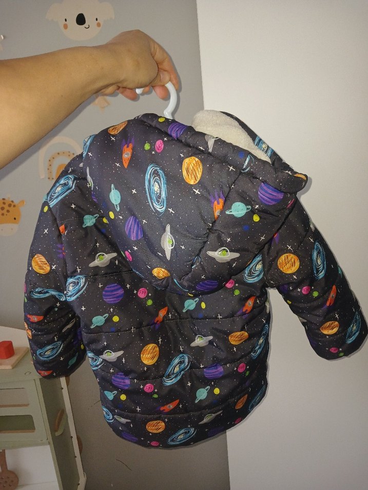 Kızak Desenli Kürklü Erkek Çocuk Mont - Görsel 2