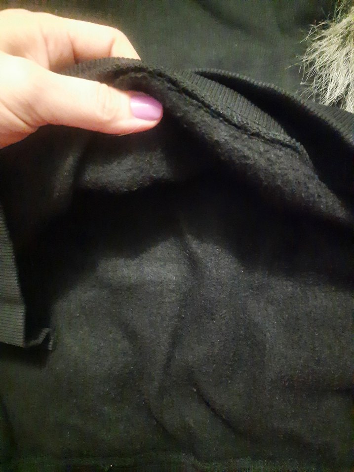 Kürk Detaylı Kadın Koyu Gri Sweatshirt - Görsel 4