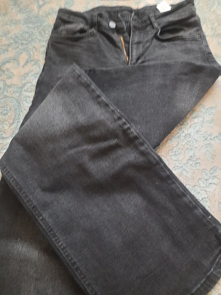 Gri Normal Boy Kadın Denim Pantolon - Görsel 2