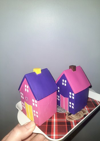 dekoratif alçı ev - Görsel 2