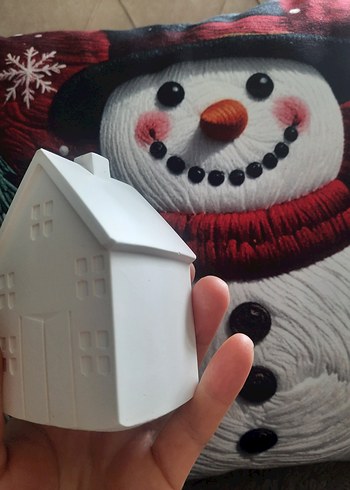 Beyaz Minyatür Ev Figürü - Görsel 2