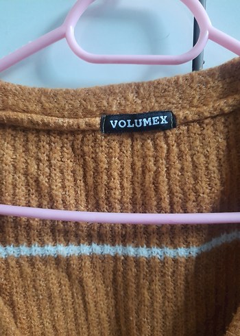 Hafif Kahverengi Örgü V Yaka Salaş Hırka - Görsel 4